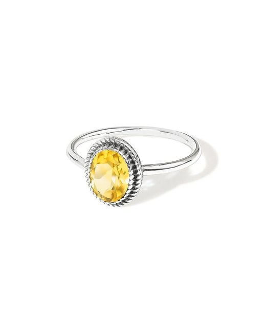 TIRAMISU White 1.00 Ct. Tw. Citrine Solitaire Ring