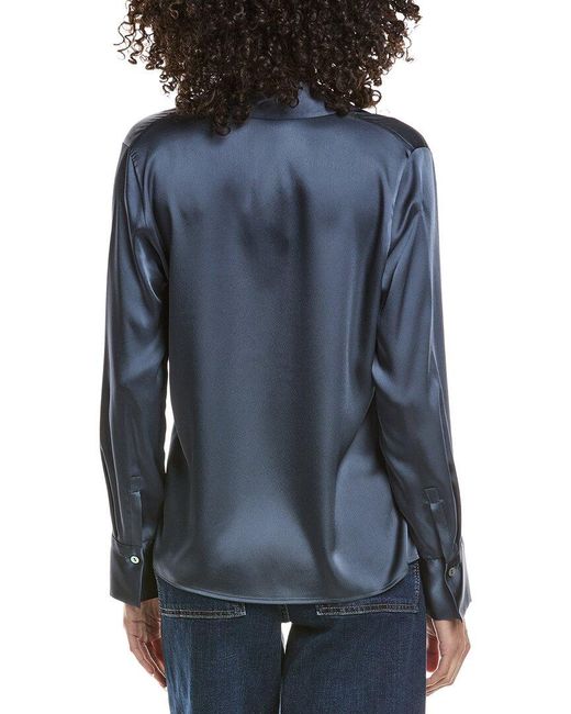 Vince Blue Pullover Polo Shirt