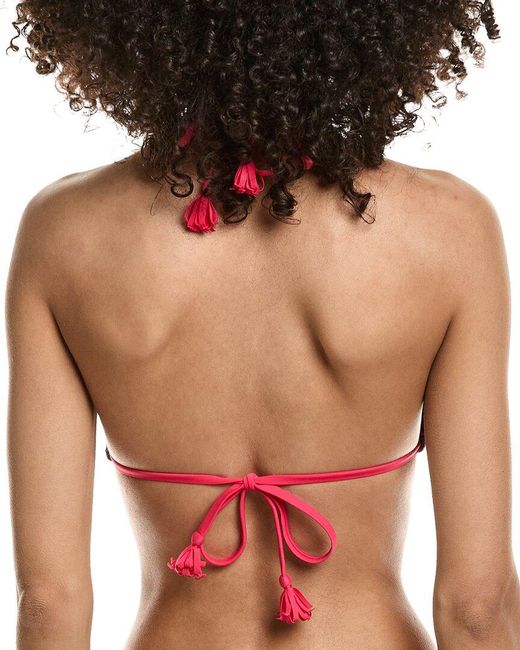 Johnny Was Purple Eyelet String Bikini Top