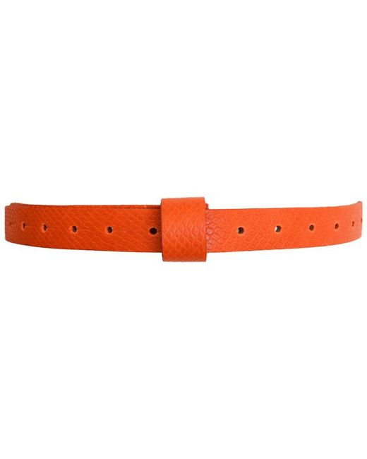 Ada Orange Iris Leather Belt
