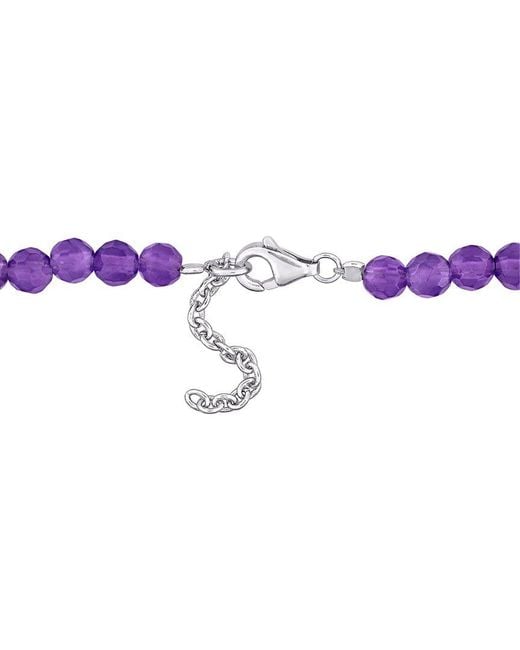 Rina Limor Purple 6.50 Ct. Tw. Amethyst Bead Bracelet