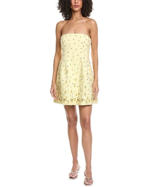 Jonathan Simkhai Yellow Yasmin Bustier Mini Dress