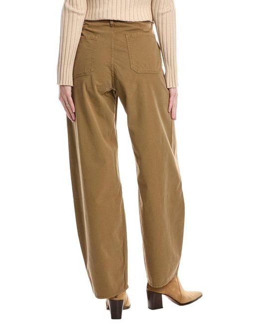 7 For All Mankind Natural Bonnie Sand Storm Barrel Jean
