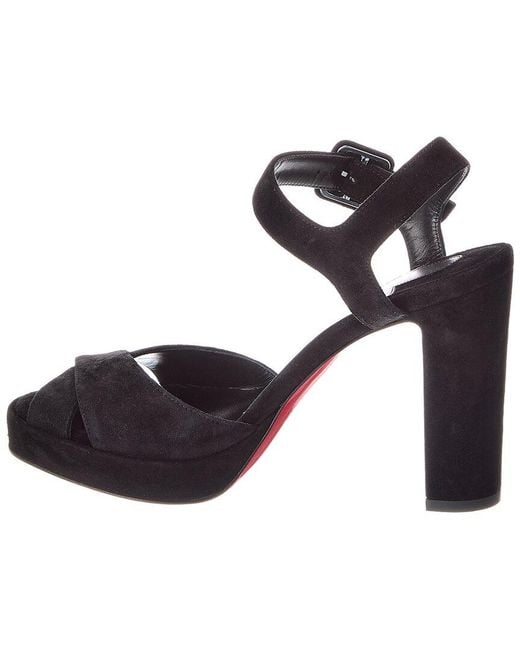 Christian Louboutin Red Cora Suede Sandal