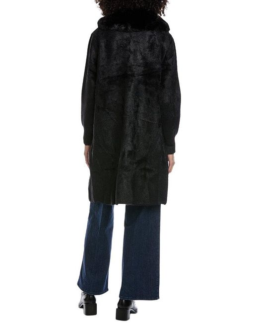 La Fiorentina Black Plush Coat