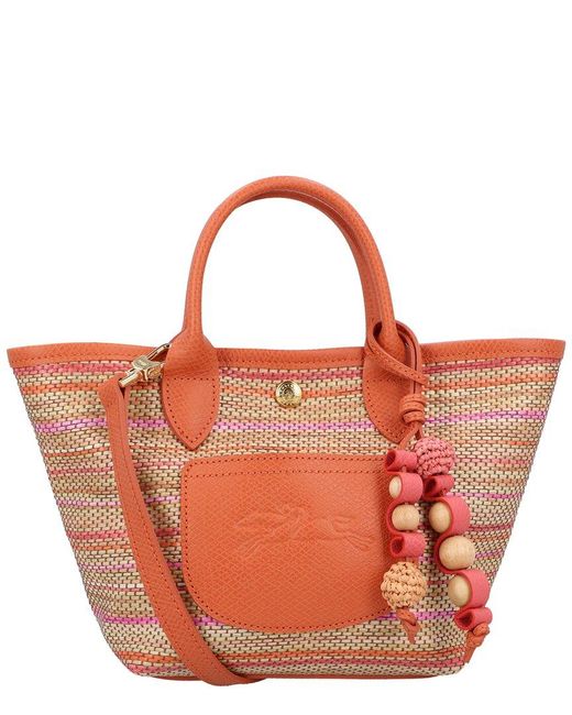 Longchamp Brown Le Pliage Collection Xs Basket Bag