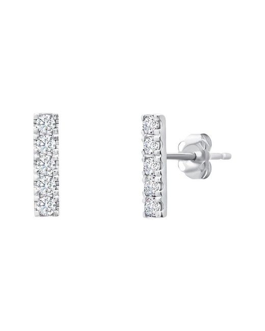 MaxColor White 14K 0.30 Ct. Tw. Lab-Grown Created Sapphire Stud Earrings