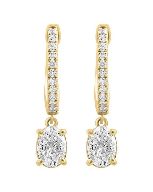 Effy Fine Jewelry Metallic 14K 0.73 Ct. Tw. Lab-Grown Diamond Earrings
