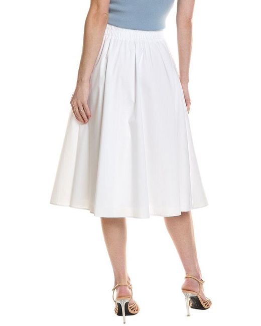 Nicole Miller White Midi Skirt
