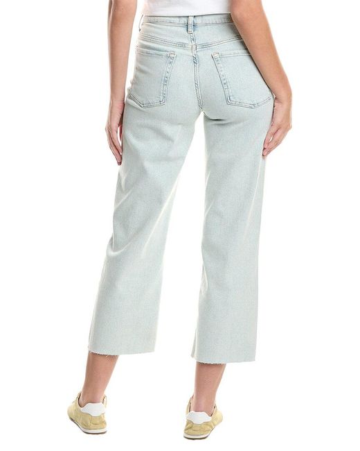 7 For All Mankind Blue Luxe Vintage Cropped Alexa Maui Straight Jean