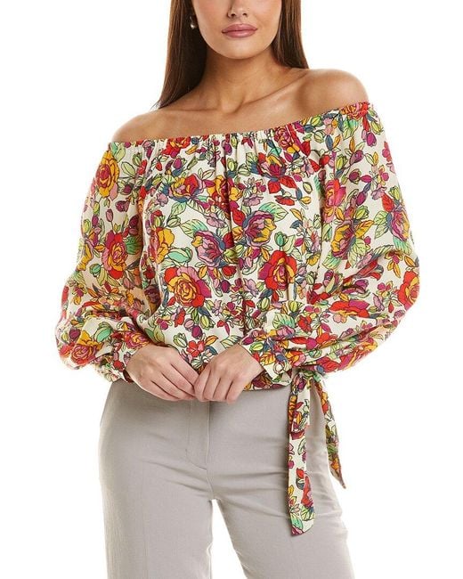 Vince Camuto Gray Off The Shoulder Blouse
