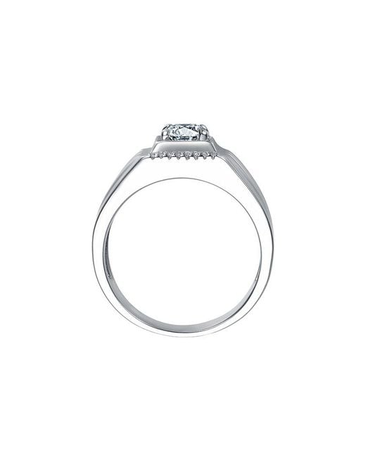 Genevive Jewelry White Rachel Glauber Plated Cz Ring for men