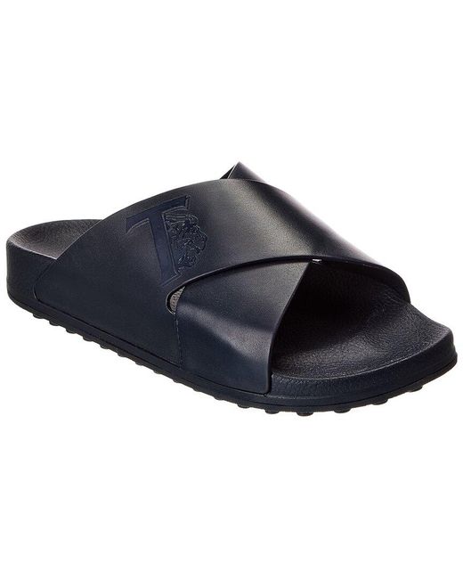 Tod's Blue Leather Sandal for men