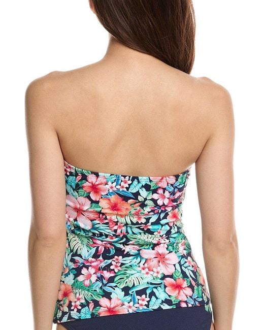 Tommy Bahama Blue Island Cays Flora Bandini Tube Top