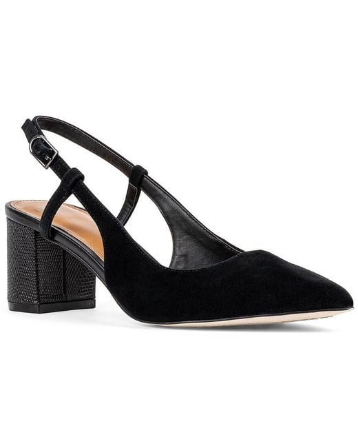 Donald J Pliner Black Shanie Suede Slingback