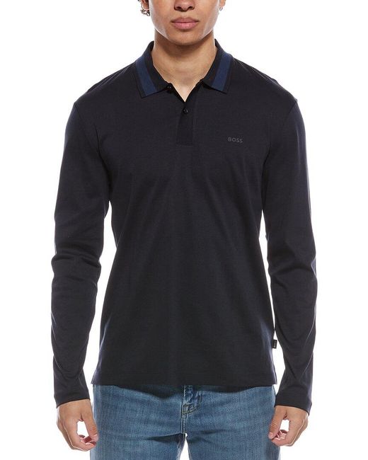 Boss Blue Pleins Polo Shirt for men