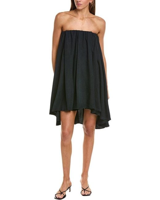 Reiss Black Flo Tencel Bandeaux Dress
