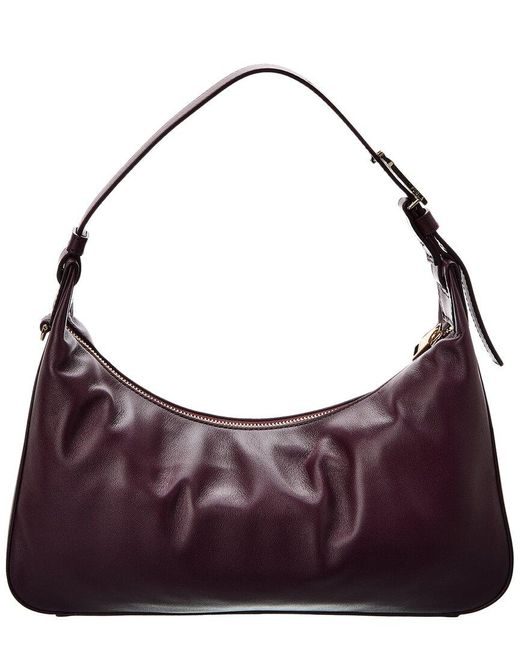 Furla Purple Flow Medium Leather Shoulder Bag