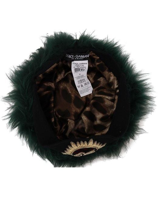 Dolce & Gabbana Green Cashmere Hat