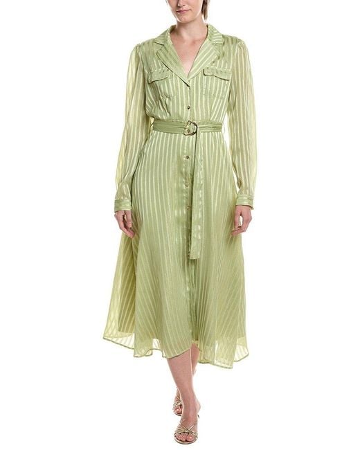 HL Affair Green Long Sleeve Midi Dress