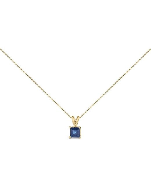 Haus of Brilliance Blue Colorful Gemstones 14K 0.65 Ct. Tw. Sapphire Pendant Necklace