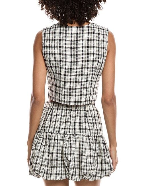 MEIVEN Gray Tweed Vest