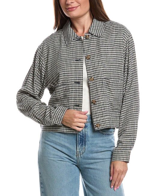 Z Supply Gray Monroe Linen-Blend Jacket