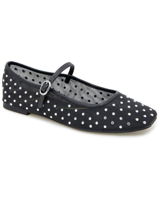 Kenneth Cole Black Jasper Mesh Mary Jane Ballet Flats