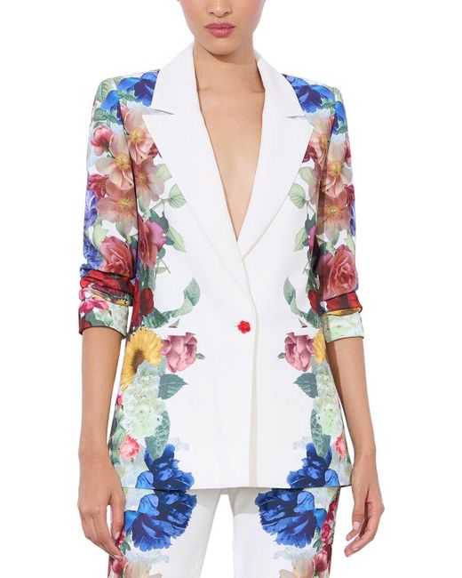 Alice + Olivia White Denny Blazer