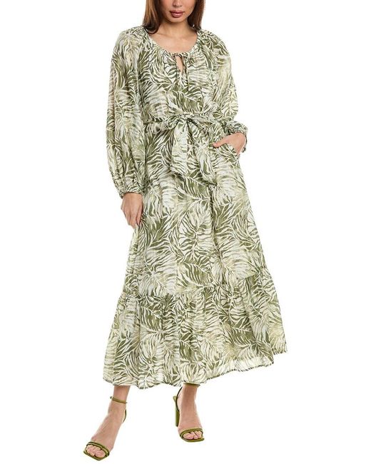 Tommy Bahama Green Monstera Mirage Maxi Dress
