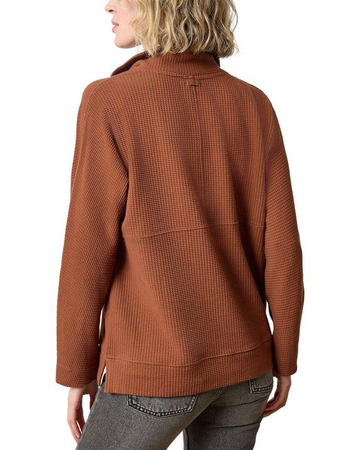 Lilla P Brown Dolman Half Zip Pullover