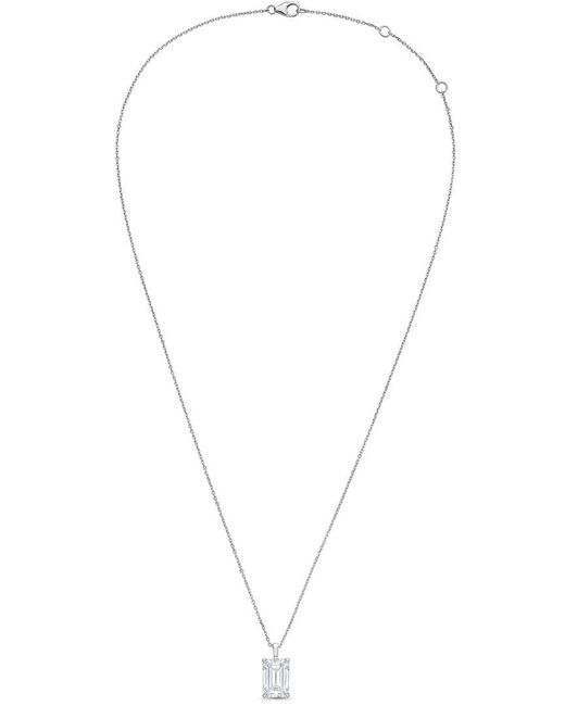 Diana M White 14K 15.00 Ct. Tw. Lab-Grown Diamond Solitaire Pendant