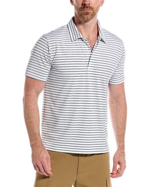 J.McLaughlin White Fairhope Polo Shirt for men