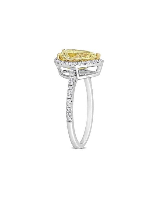 Rina Limor White 14K Two-Tone 1.75 Ct. Tw. Diamond Halo Ring