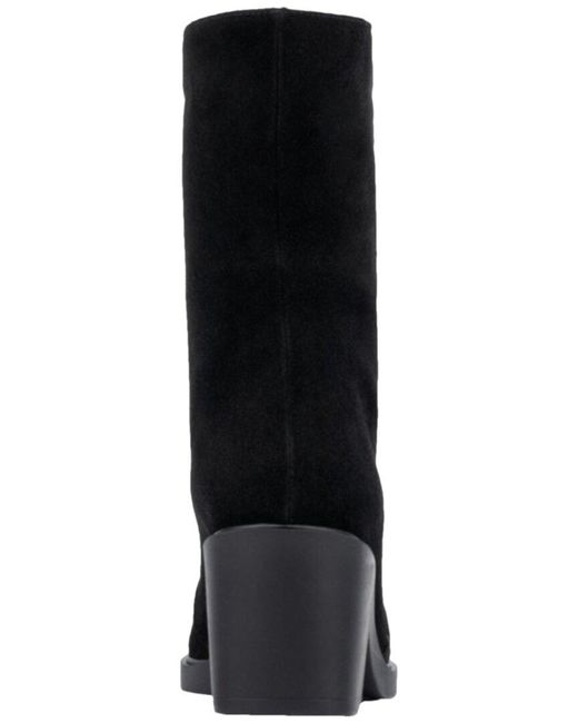 Aquatalia Black Celesta Weatherproof Suede Boot