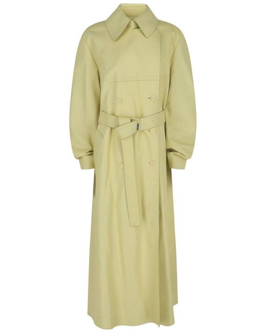 Givenchy Yellow Leather Trench Coat