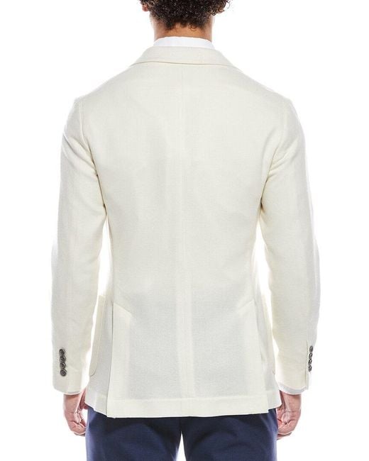 Brunello Cucinelli White Wool-Blend Jacket for men