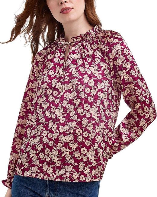 Draper James Red Long-Sleeve Top
