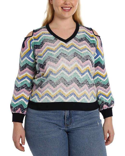 Minnie Rose Gray Plus Cashmere-Blend Sweater