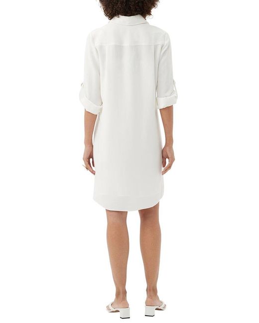 Trina Turk White Portrait 2 Shirt Dress