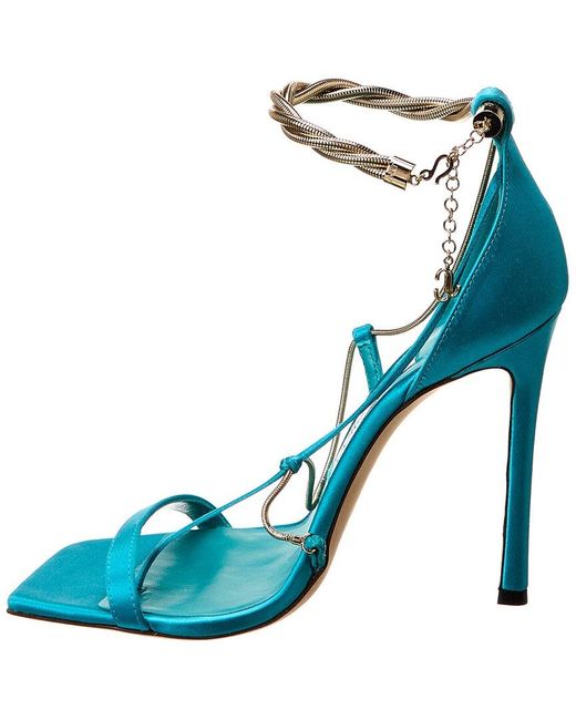 Jimmy Choo Blue Odessa 110 Satin Sandal