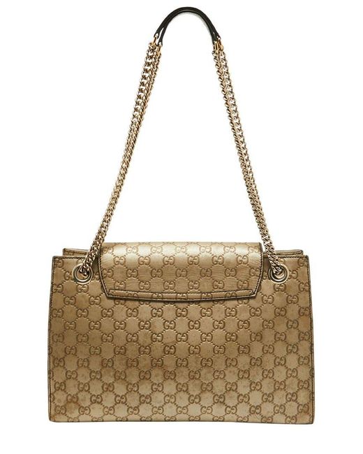 Gucci Metallic Ssima Leather Emily Chain Shoulder Bag (Authentic Pre-Owned)