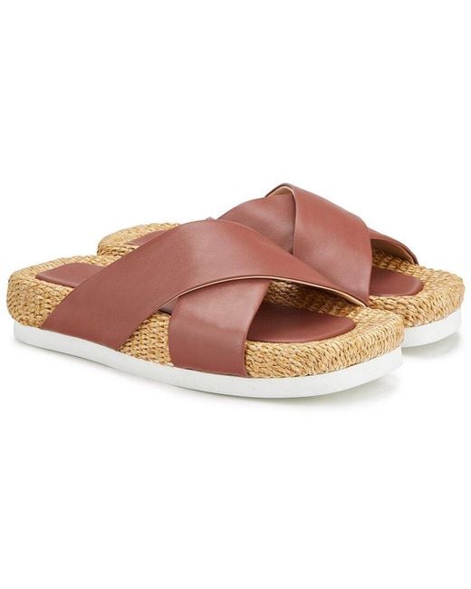 Agl Attilio Giusti Leombruni Brown Leather Slide