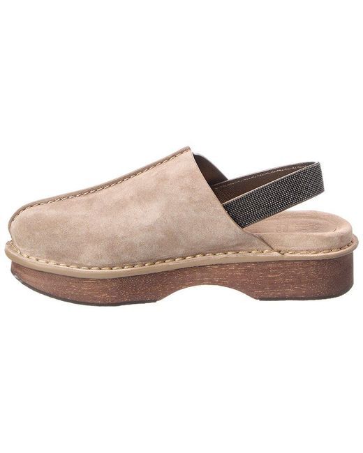Brunello Cucinelli Pink Suede Mule