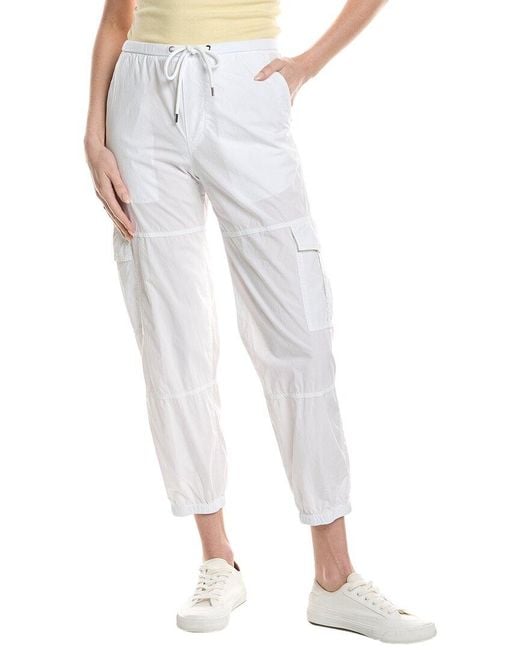James Perse White Poplin Cargo Pant