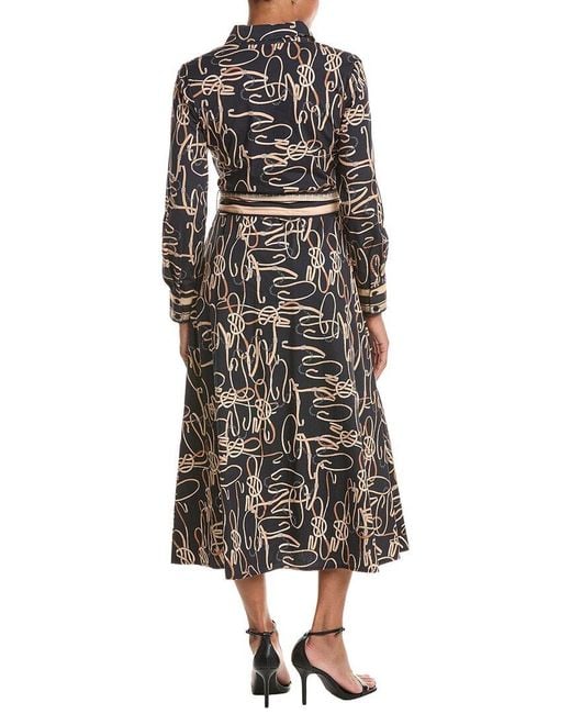 Jude Connally Black Kitty Stretch Poplin Dress