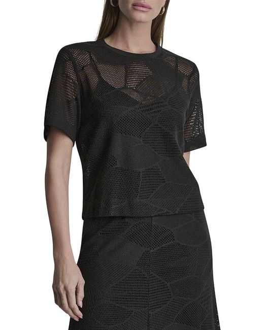 DKNY Black Lace Top