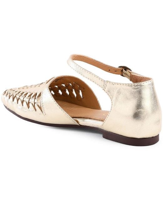 Seychelles Metallic Crimson Leather Flat