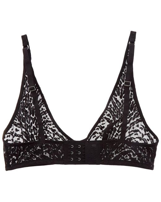 Wolford Black Animalier Lace Plunge Bralette