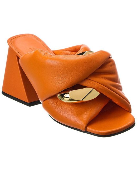 J.W. Anderson Orange Twist Leather Sandal